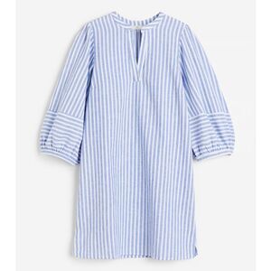 H&M Womens Dress Linen Blend Striped Tunic XS